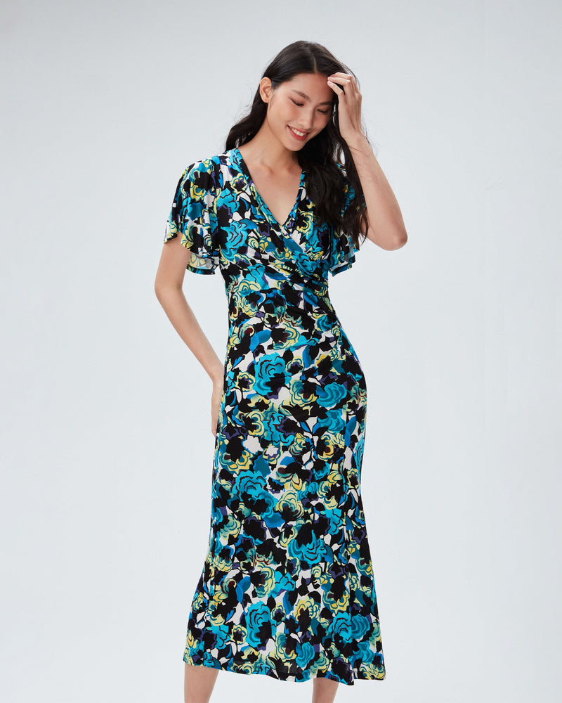 dvf zetna dress in urchin flower