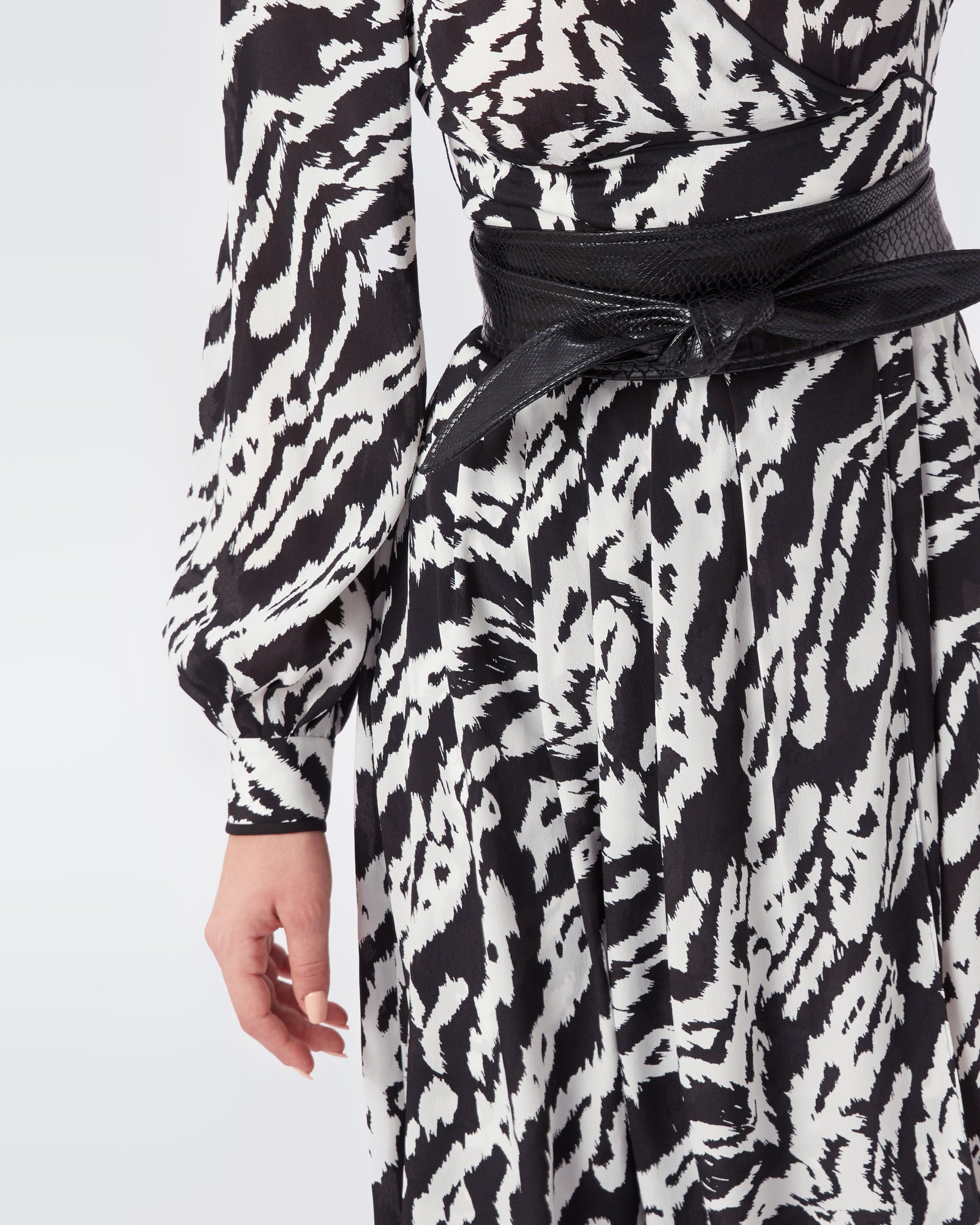 Celestia Soft Crepe Belted Dress