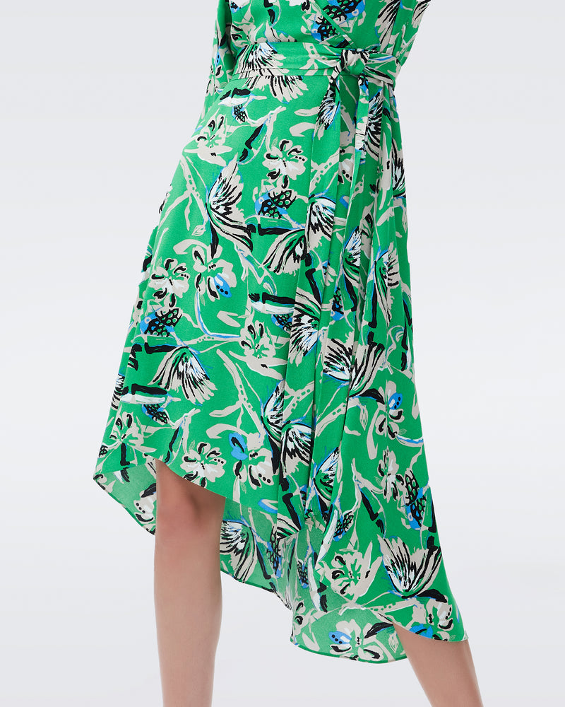 DVF eloise in butterfly floral signature green