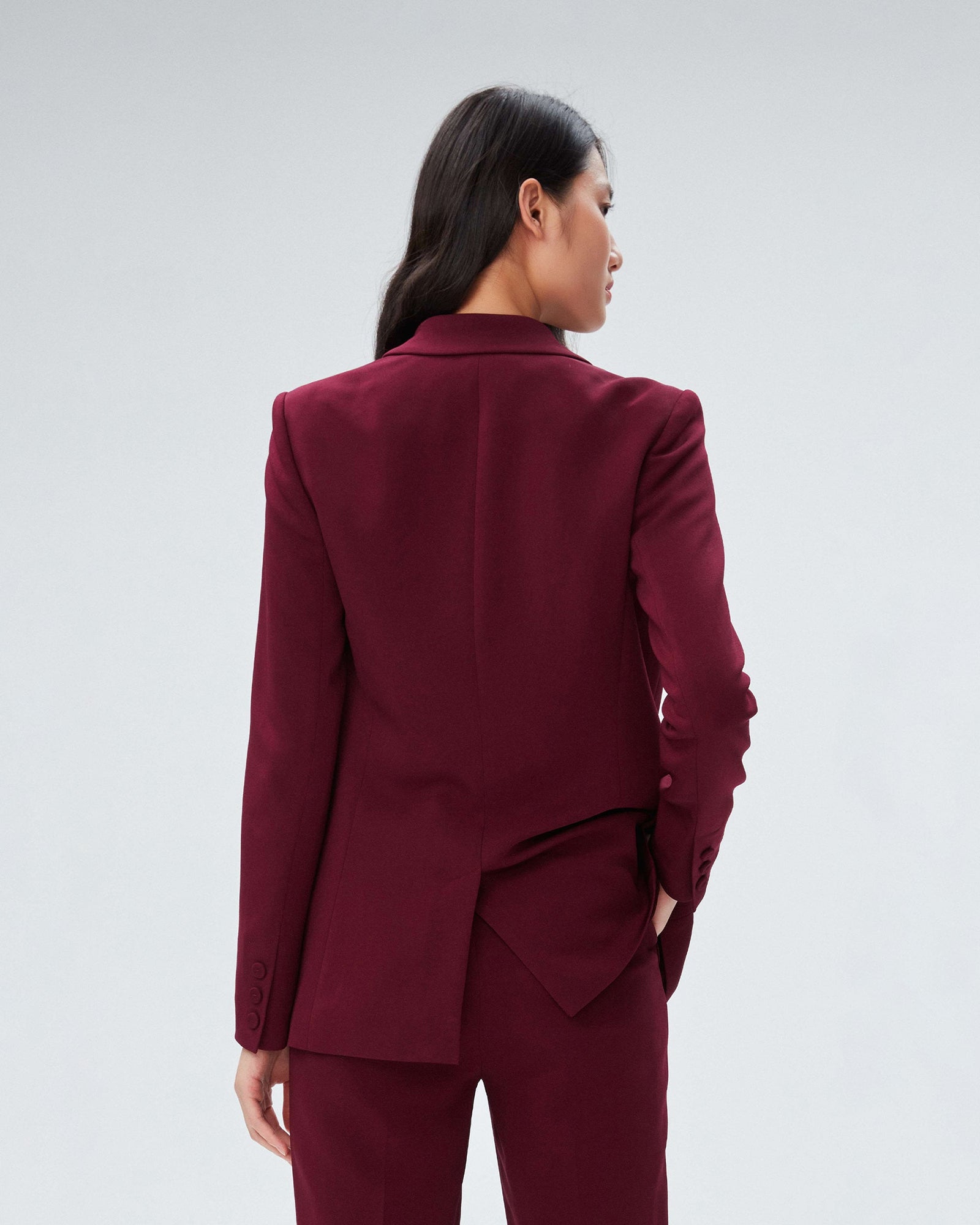 dvf salzburg jacket in burgendy