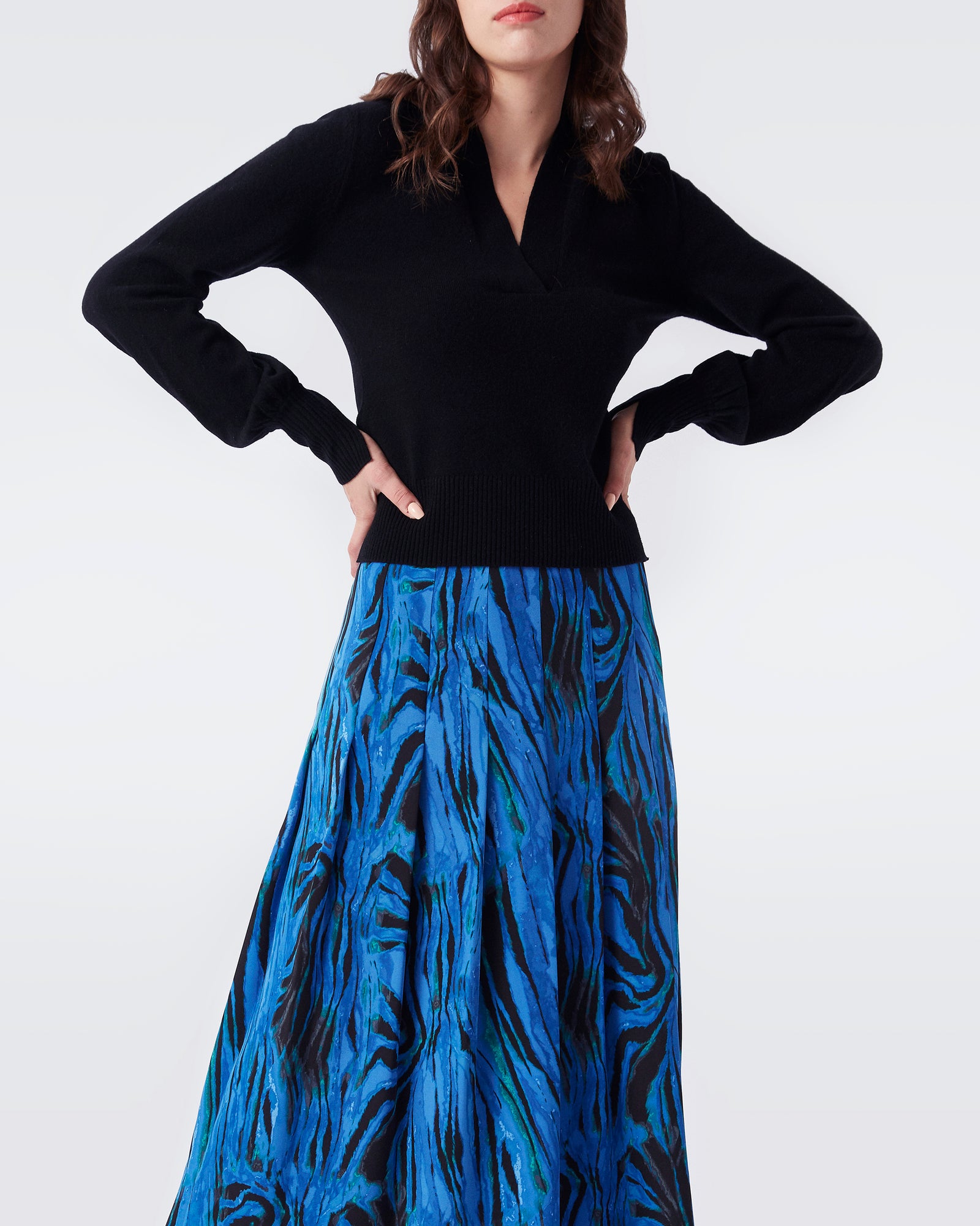 Romello Pleated Midi Skirt