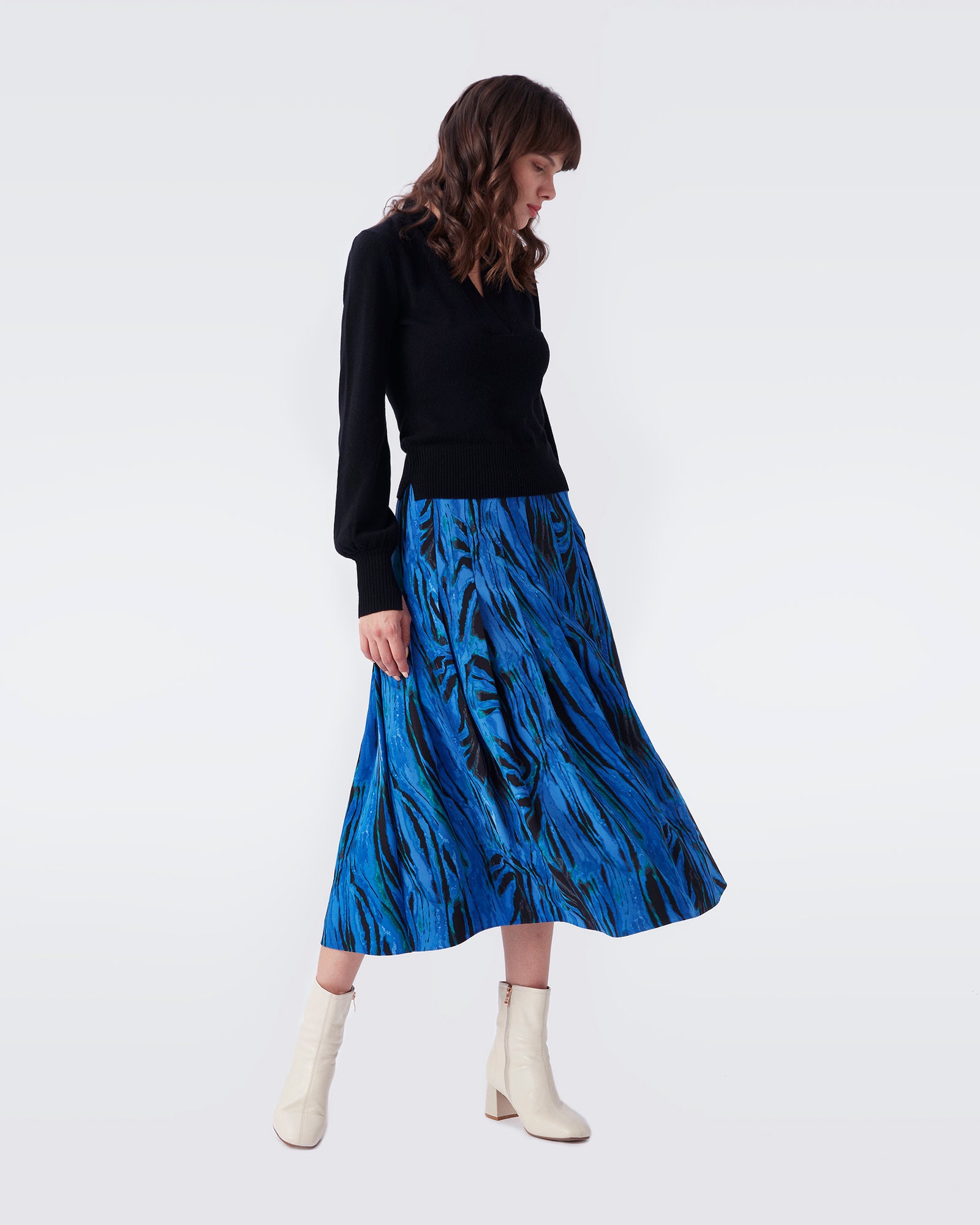 Romello Pleated Midi Skirt