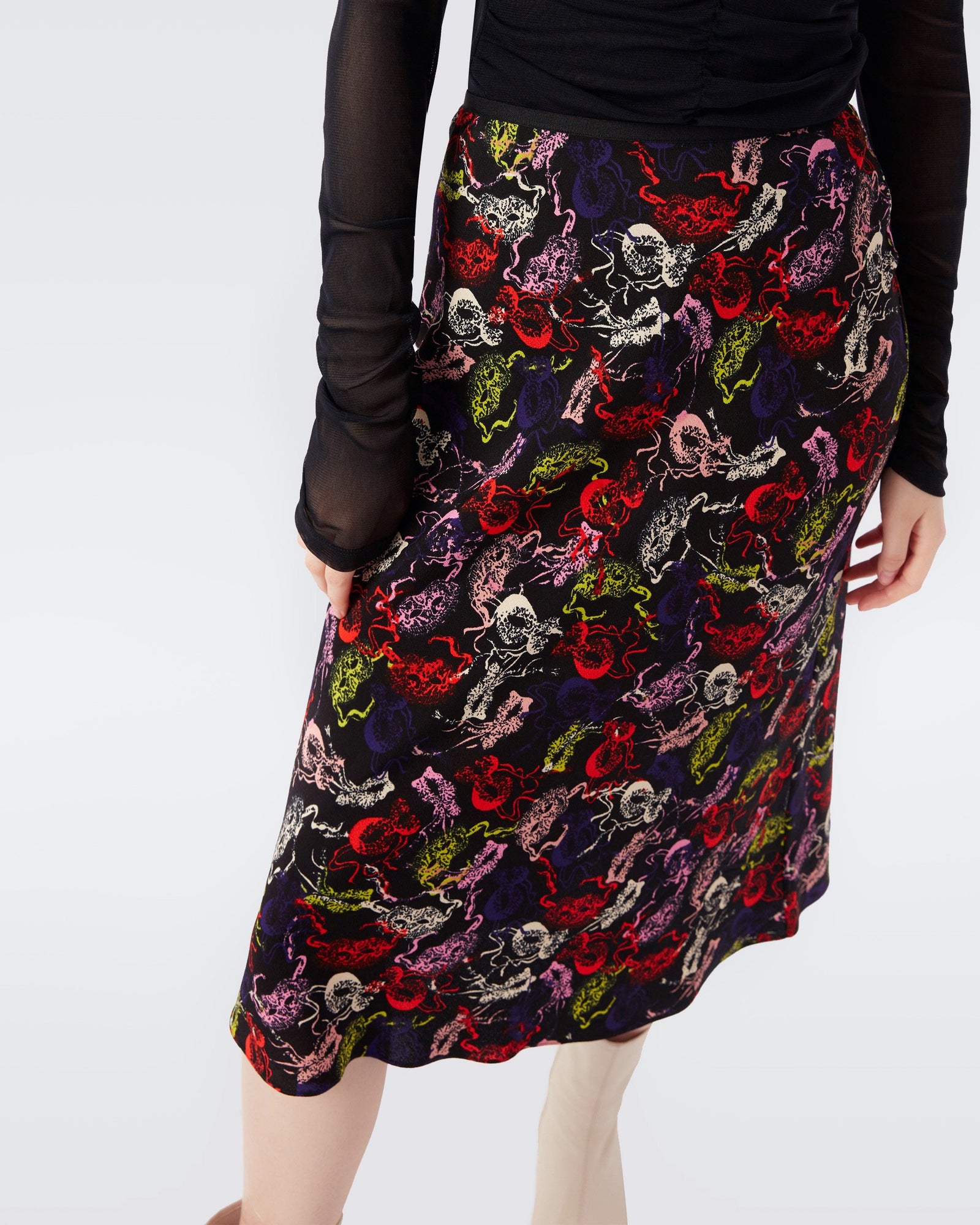 DVF Mae Midi Skirt in Masks _Details