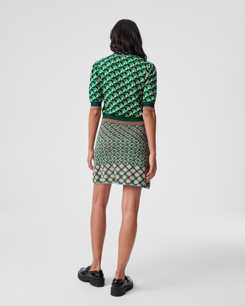 Coretta Knit Jacquard Skirt