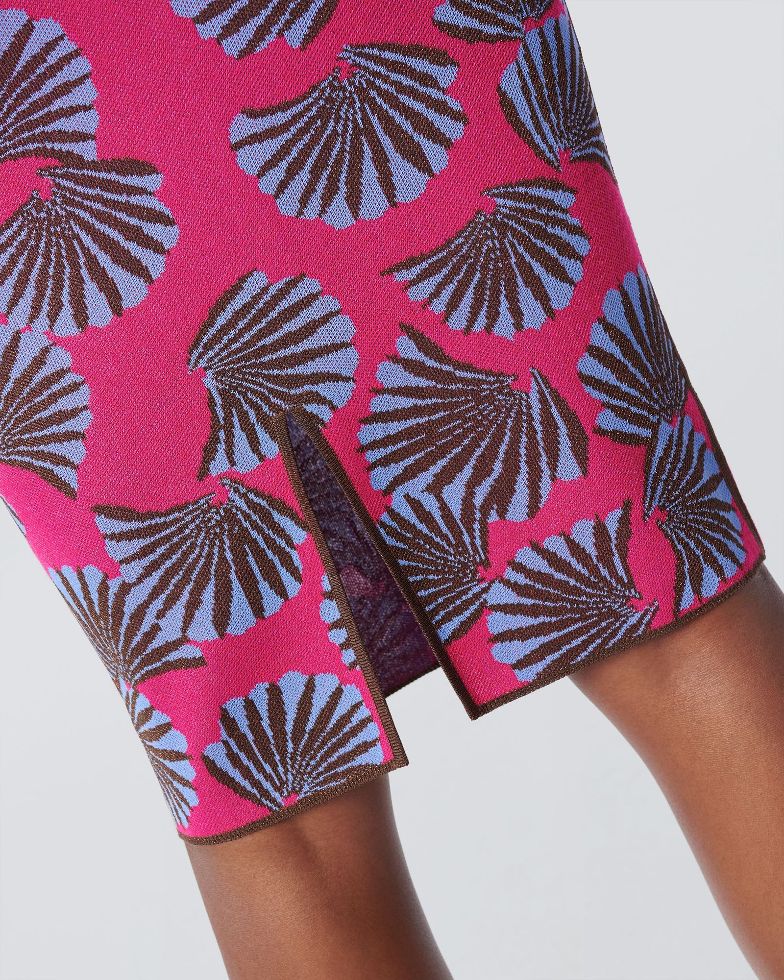 Hazel Knit Jacquard Knee-Length Skirt