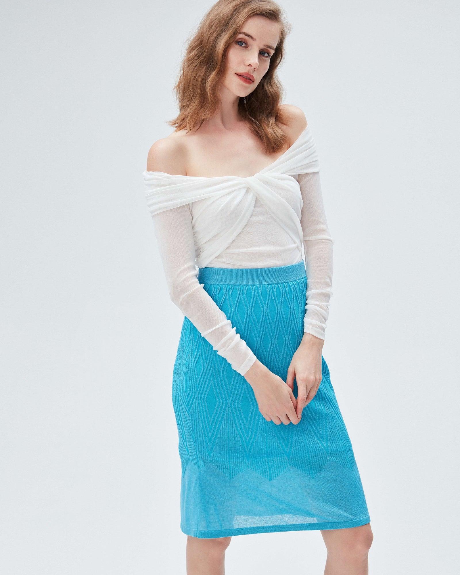 dvf ava skirt in pool party