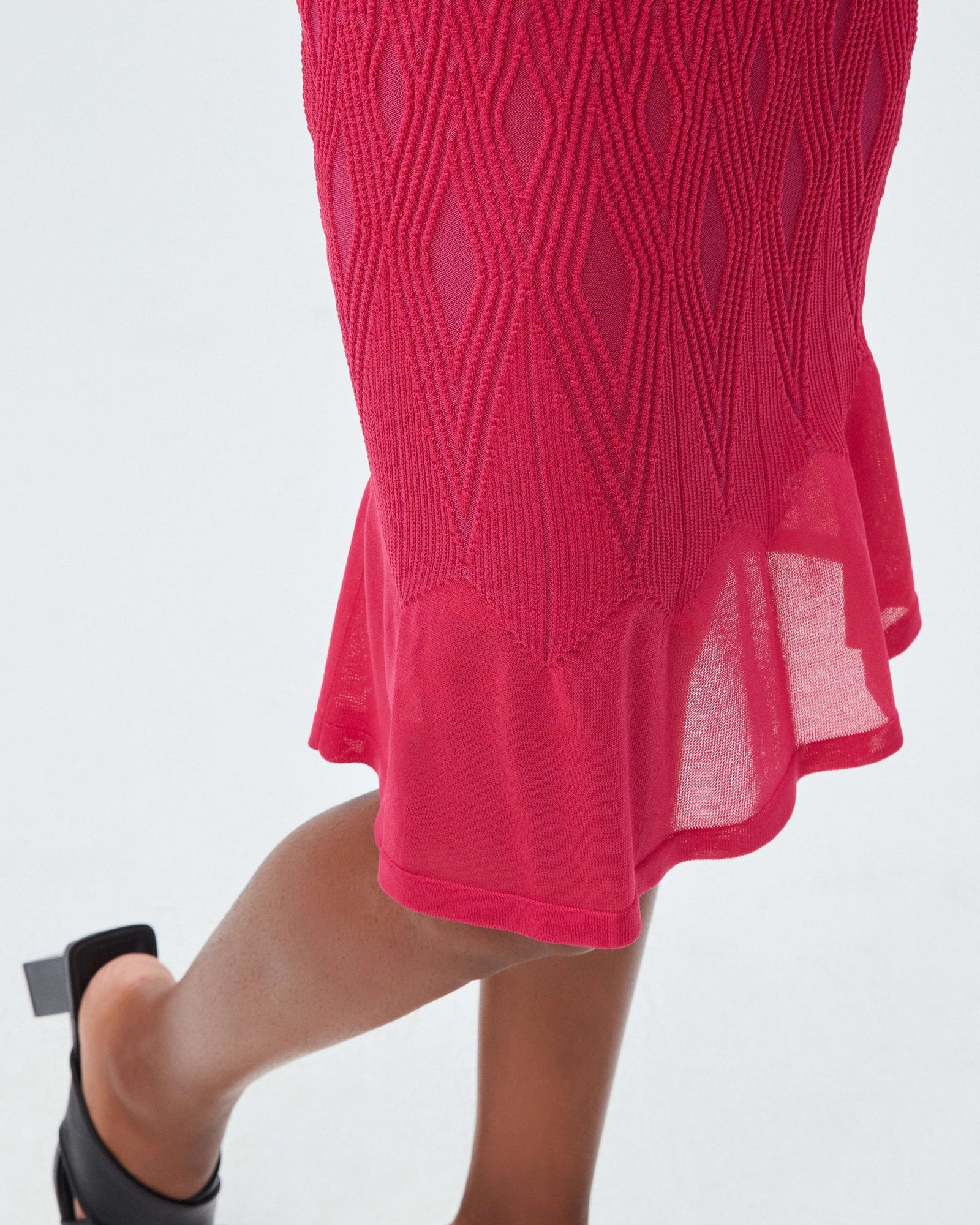 dvf ava skirt in shocking beet