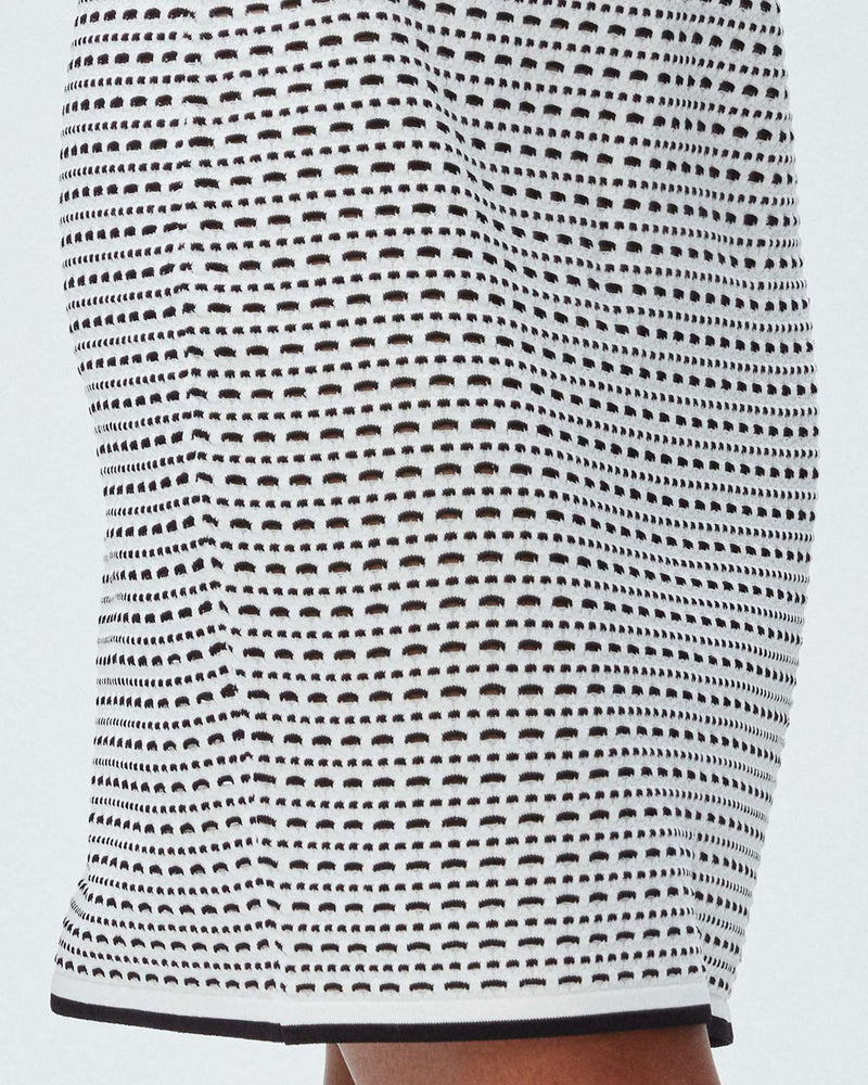 dvf rayna skirt in tweed knit ivory