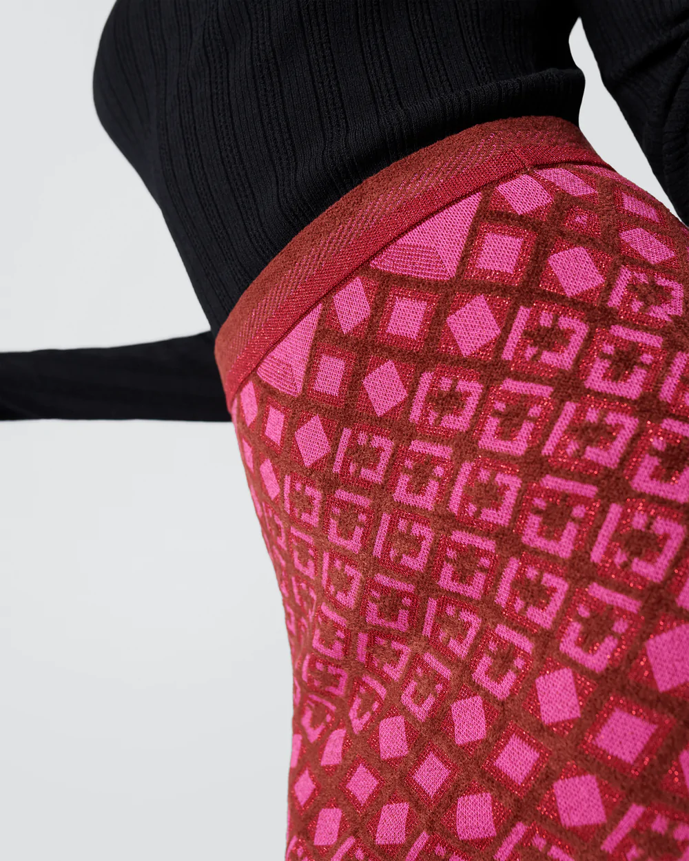DVF Pascal Knit Jacquard Skirt 