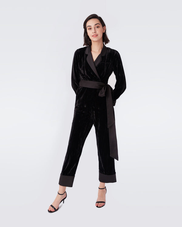 Brittania Velvet Jumpsuit