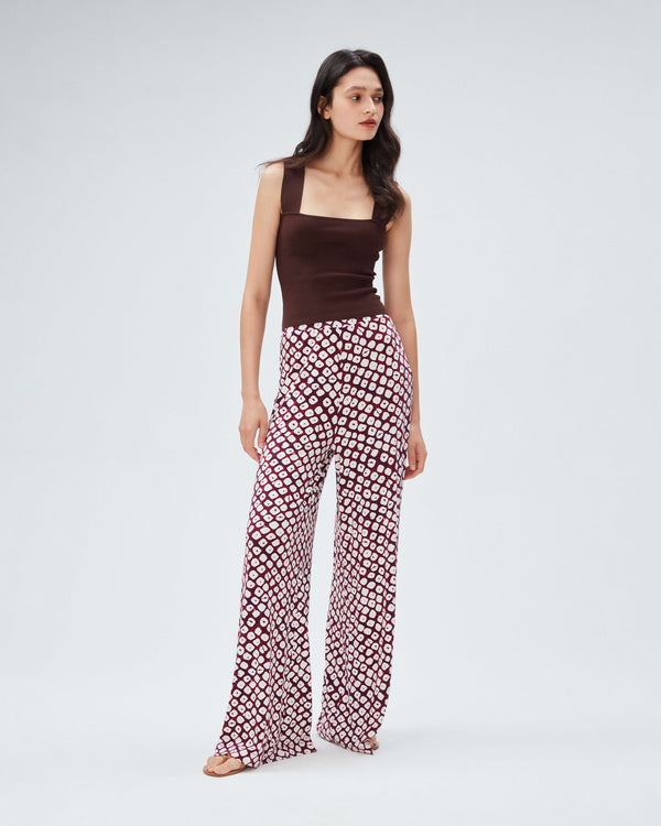 dvf holly pants in batik dot geo