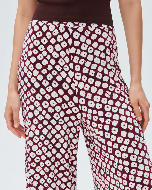 dvf holly pants in batik dot geo