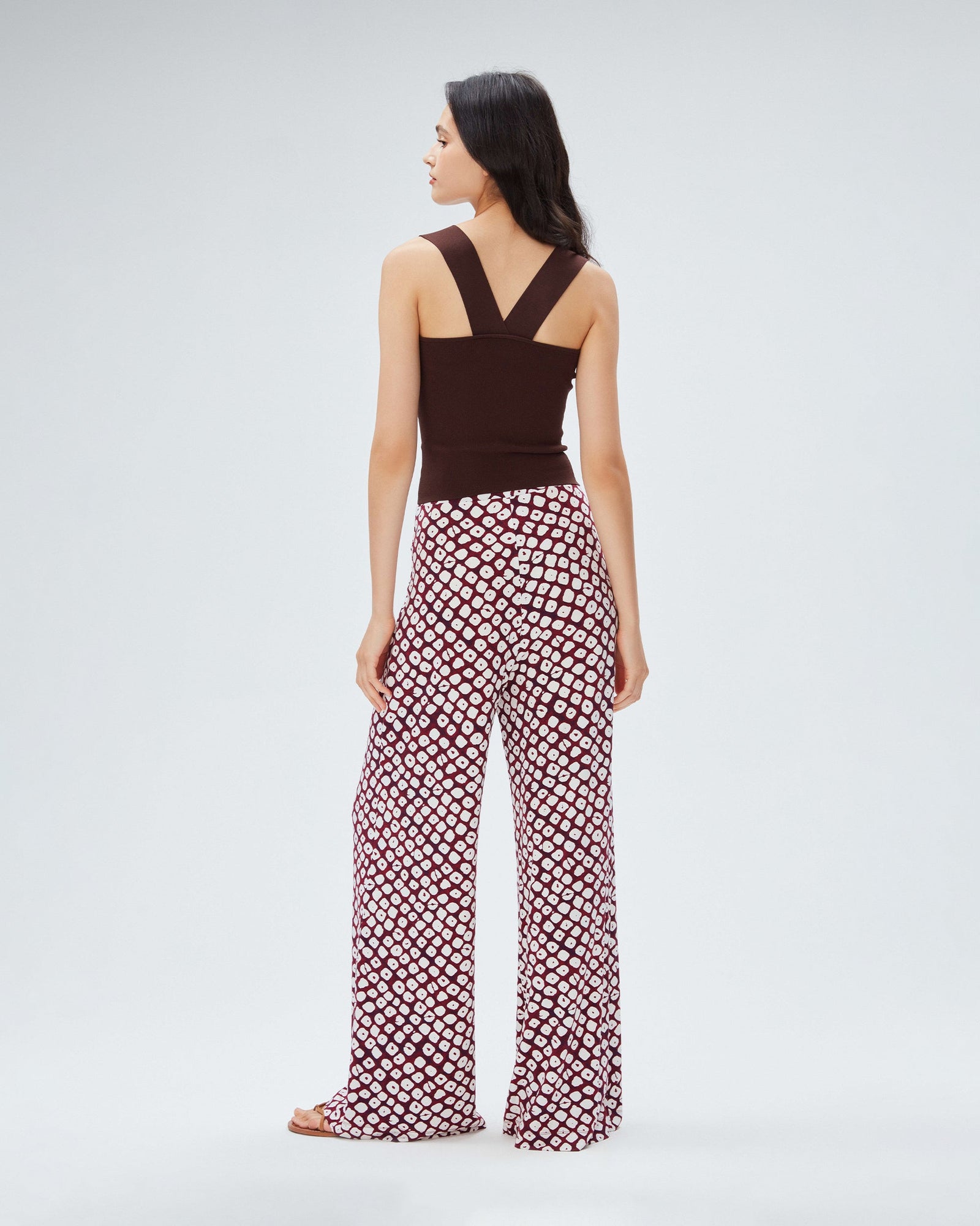dvf holly pants in batik dot geo