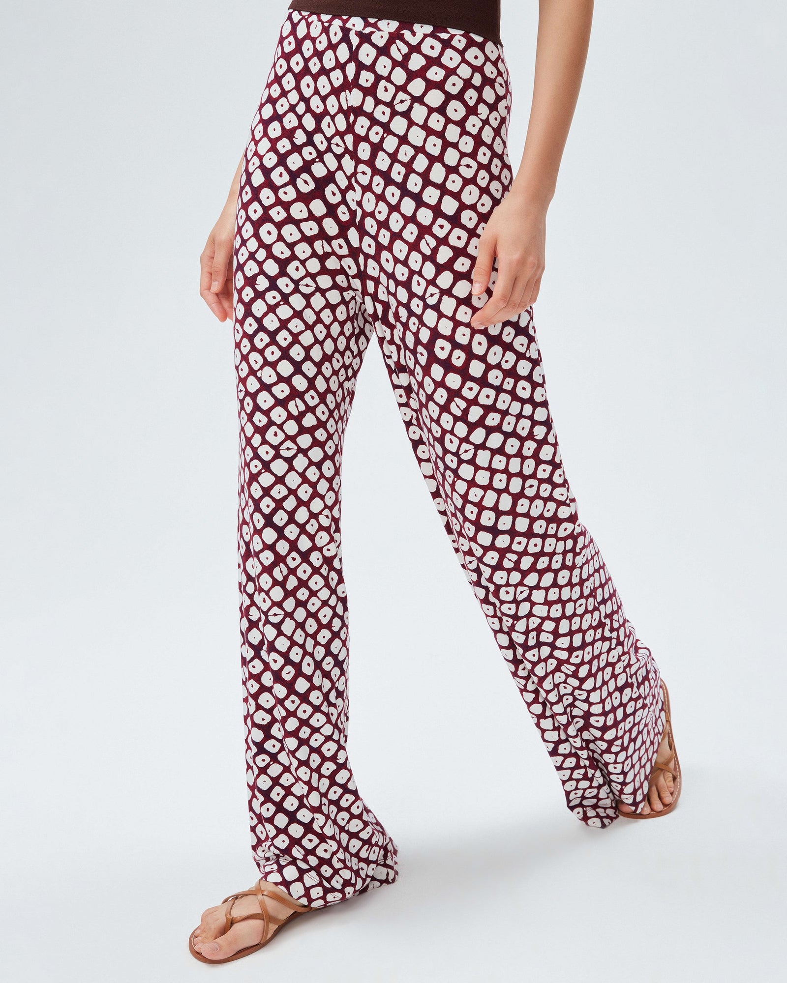 dvf holly pants in batik dot geo