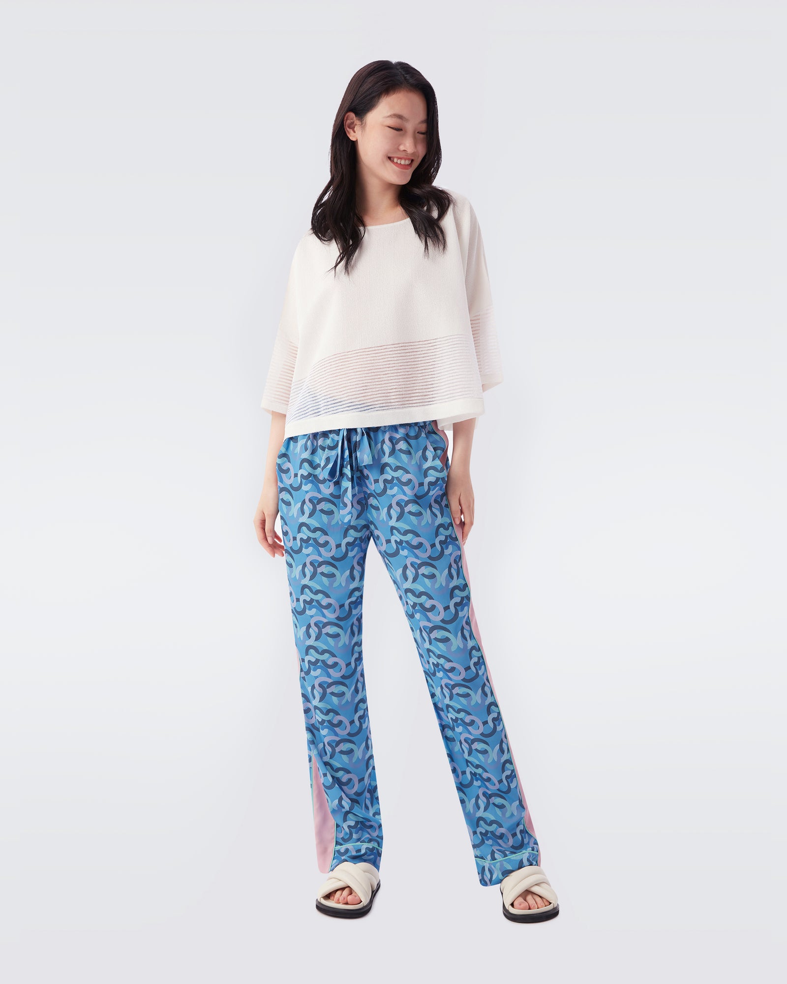 Cinzia Soft Crepe Drawstring Pants