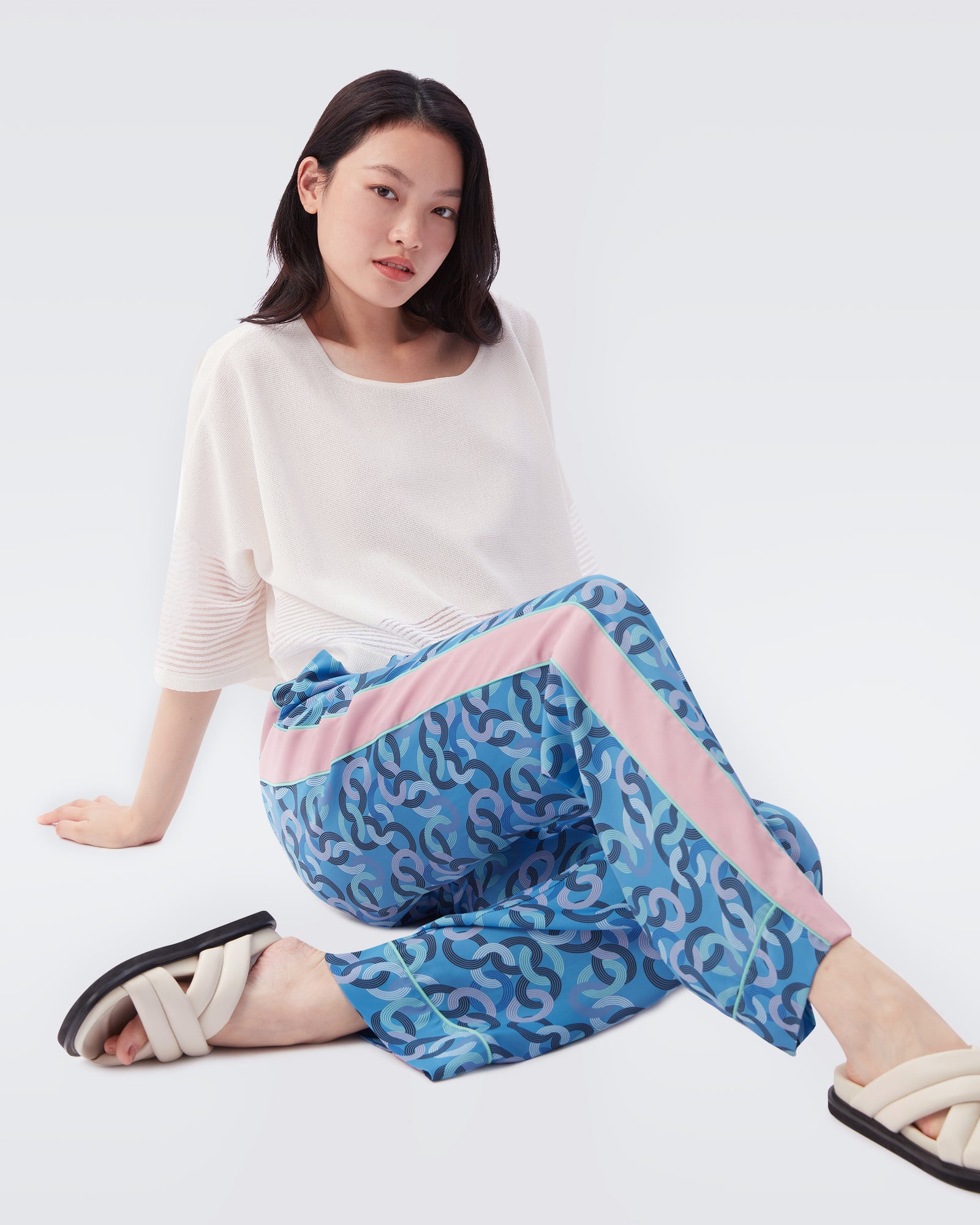 Cinzia Soft Crepe Drawstring Pants