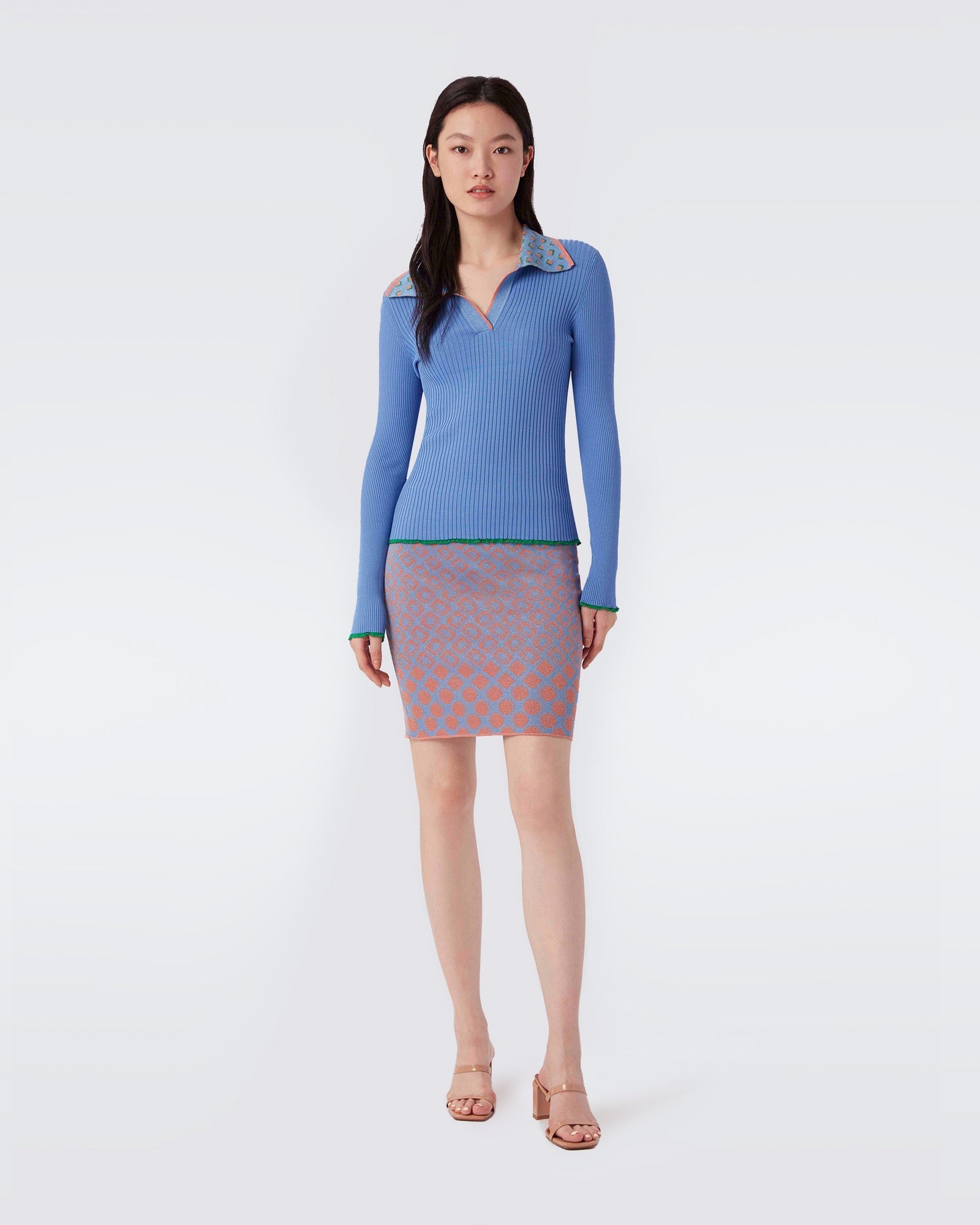 Easton Contrast Collar Knit Sweater