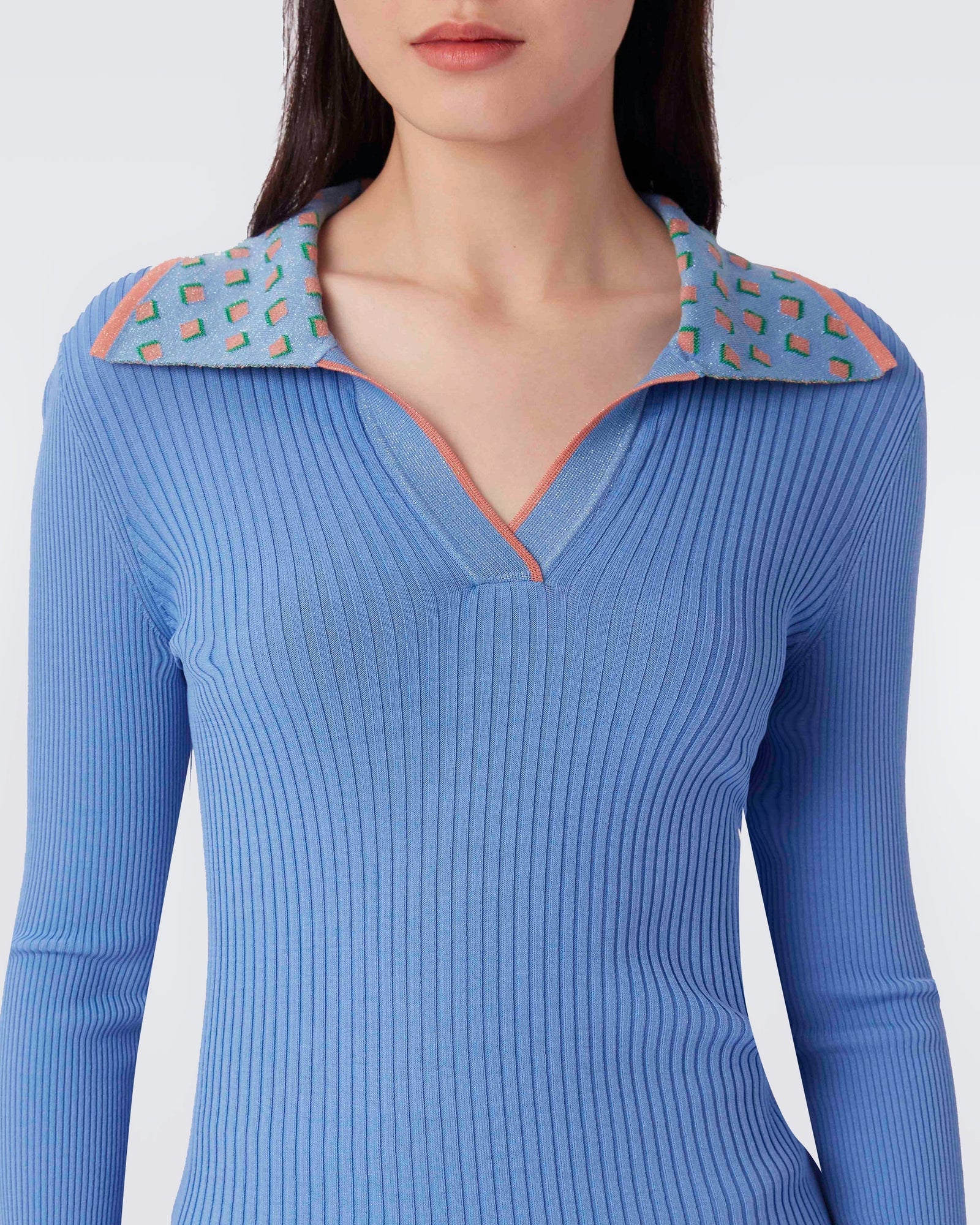 Easton Contrast Collar Knit Sweater