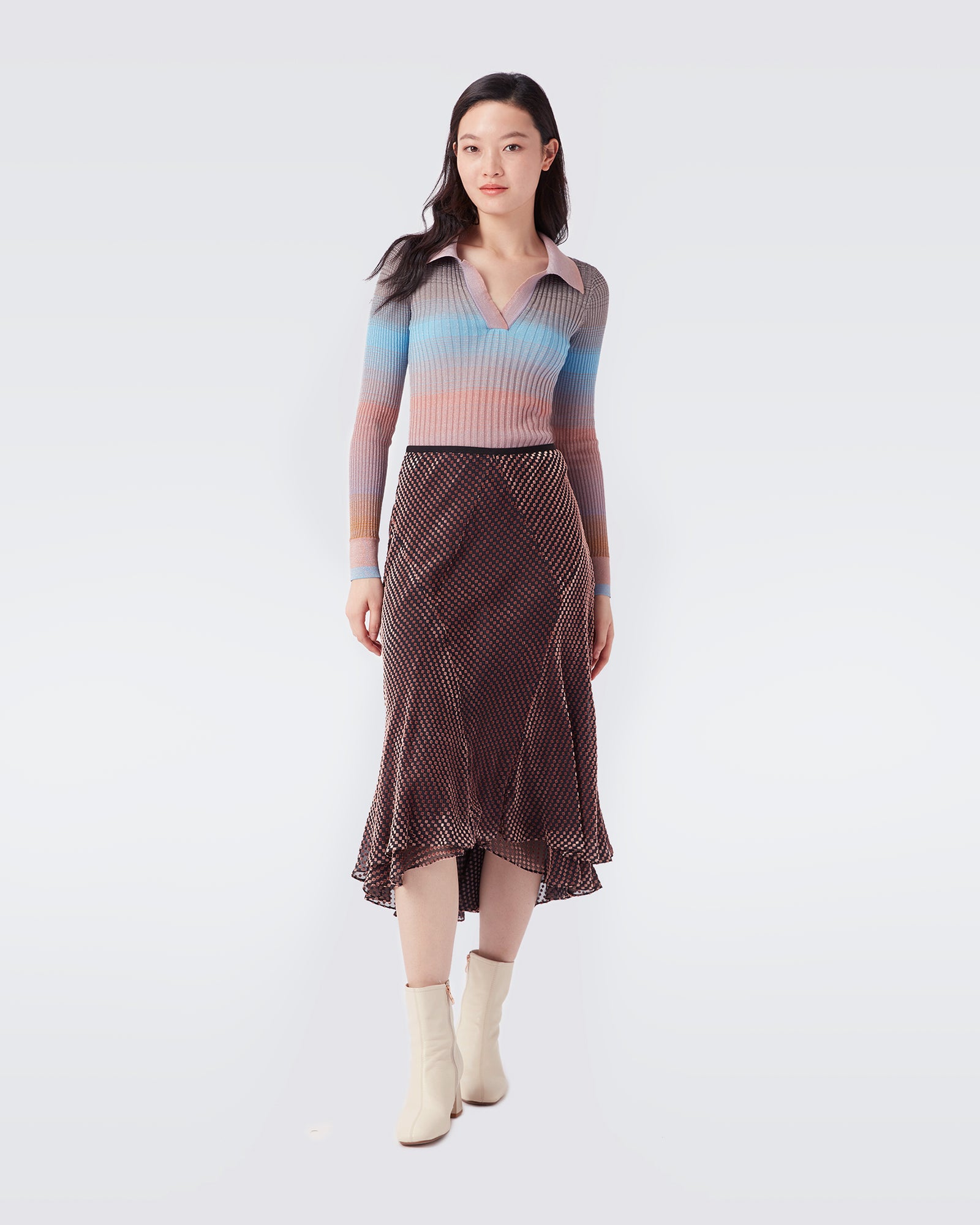 Desreen Knit Collared Sweater