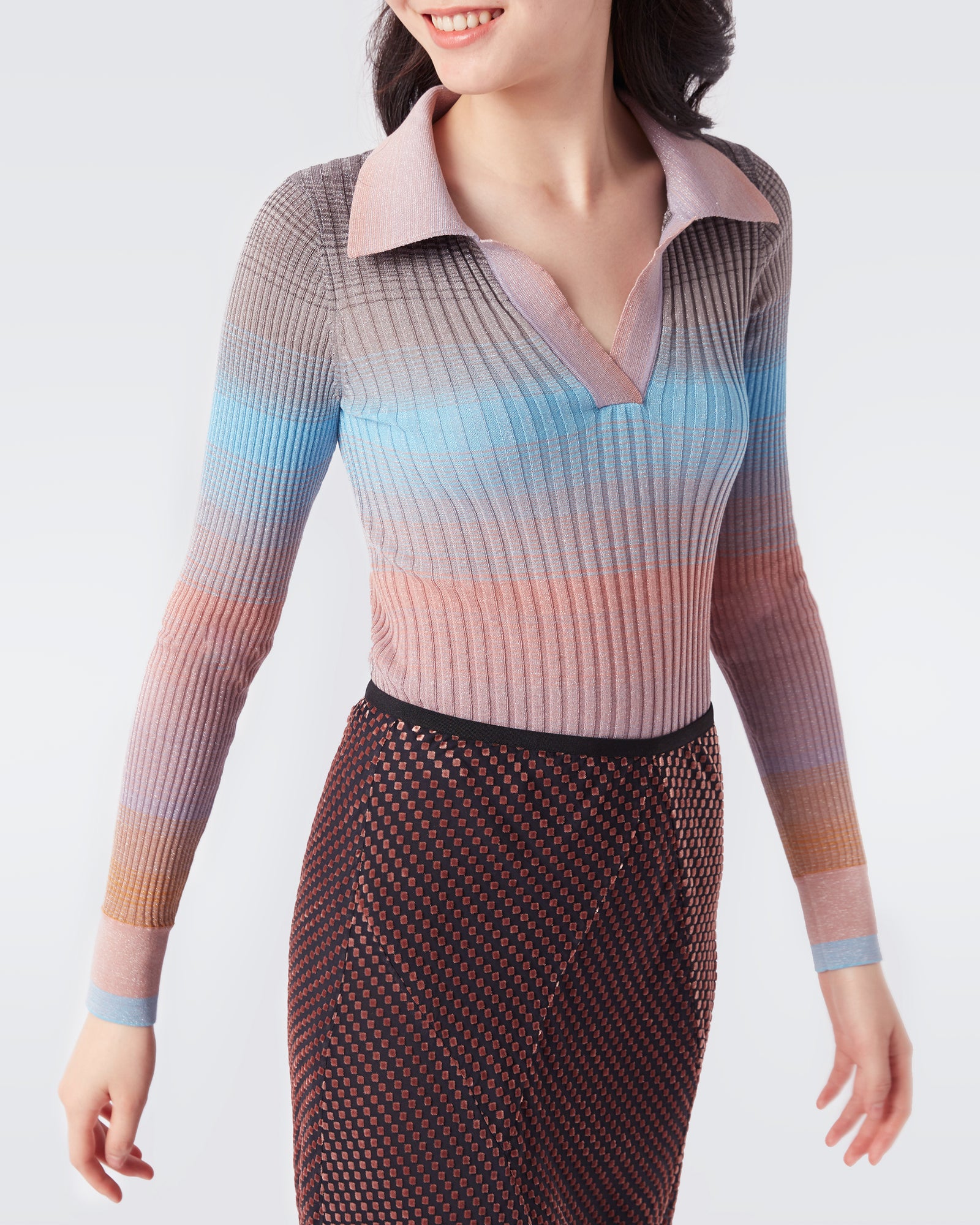 Desreen Knit Collared Sweater