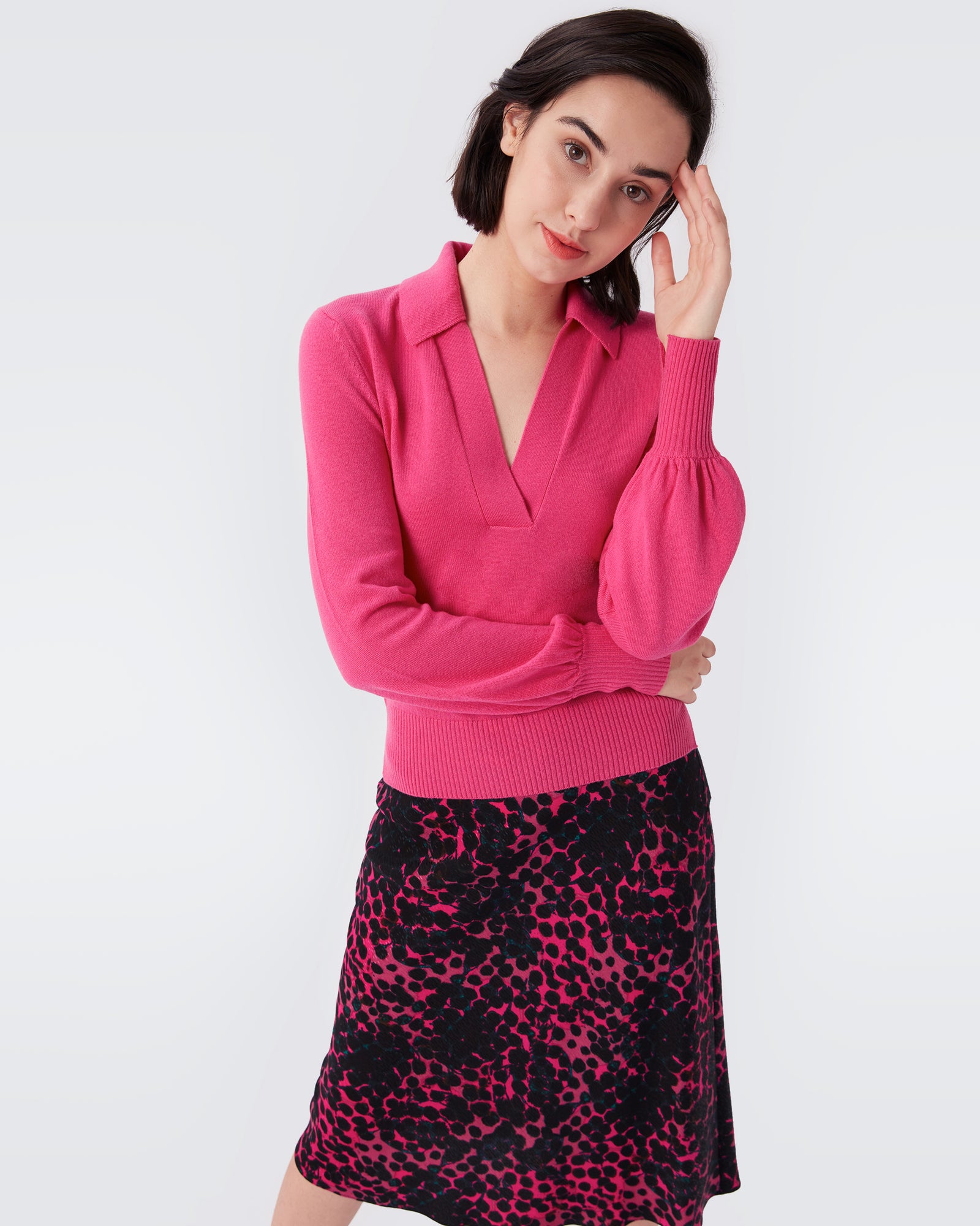 Rhodes Collared Knit Sweater